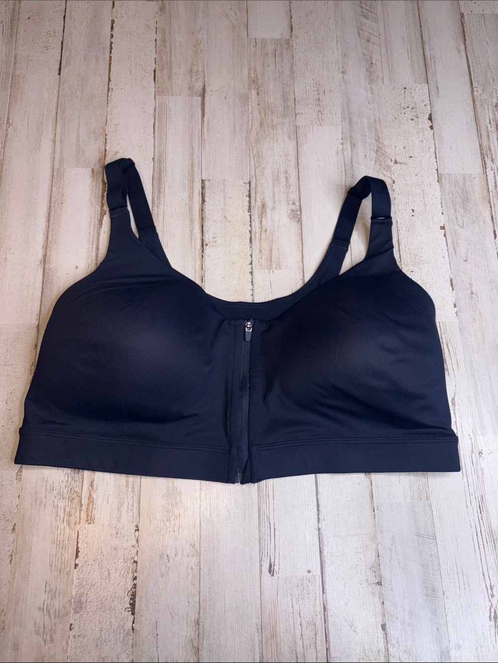 Old Navy Active Go Dry Front-Zip Sports Bra - Navy Blue 38DD